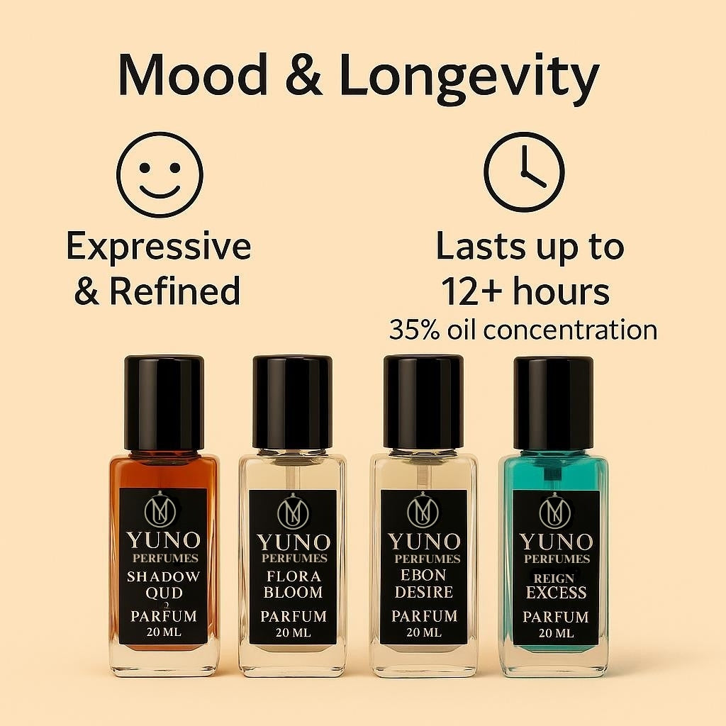 YUNO PERFUMES - PACK OF 4 (20ML EACH)