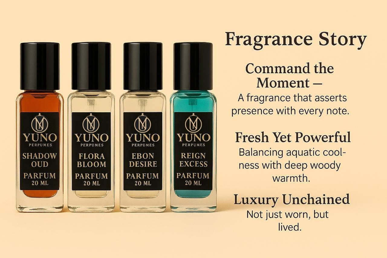 YUNO PERFUMES - PACK OF 4 (20ML EACH)